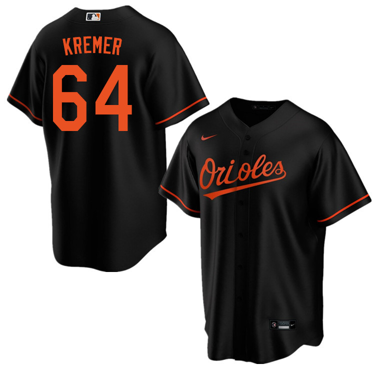 Nike Men #64 Dean Kremer Baltimore Orioles Baseball Jerseys Sale-Black - Click Image to Close